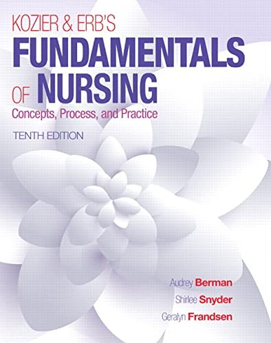Test Bank For Kozier And Erbs Fundamentals Of Nursing 10th Edition Berman